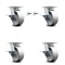 Service Caster 5 Inch Kingpinless Semi Steel Wheel Caster Brakes 2 Swivel Locks SCC, 4PK SCC-KP30S520-SSR-SLB-BSL-2-SLB-2 - alternate 1